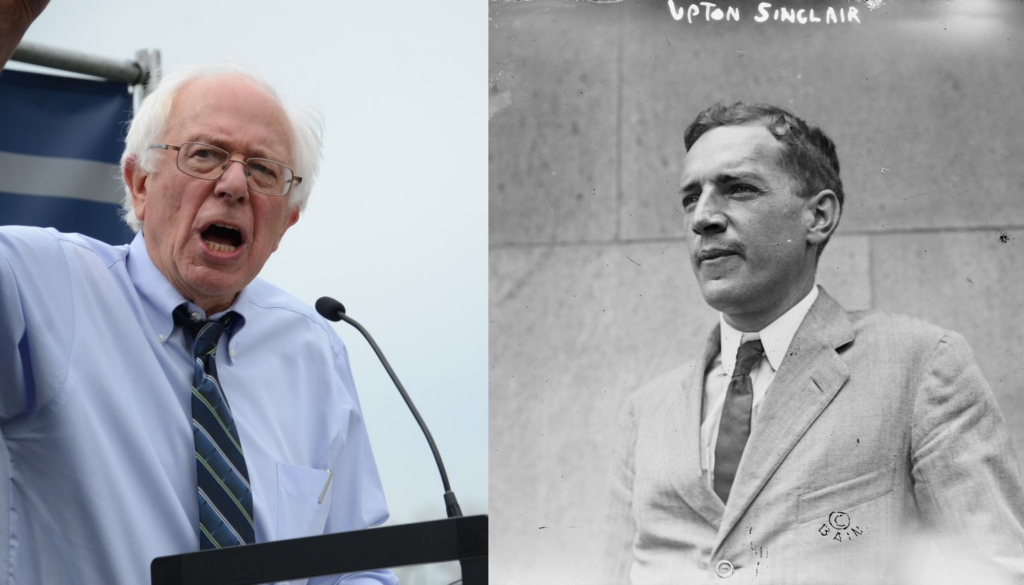 Berni Sanders i el seu predecessor UPton Sinclair fotos: Wikipedia