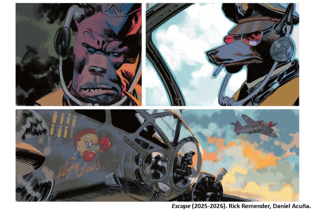 AnálisisMáscaras animales contra el sesgo político: el cómic que nos enfrenta a la crueldad descarnada de la guerra