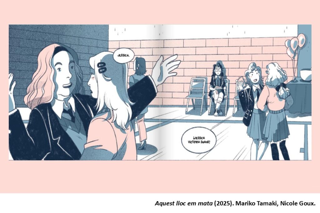 Novelas gráficas sobre la etapa en el instituto: inquietudes e incertidumbre por el futuroA través de obras como El abismo (Editorial Astronave), Outline (Reservoir Books) y la reciente ganadora de dos Premios Eisner Este sitio me mata (Ediciones La Cúpula, en castellano y catalán), el cómic contemporáneo explora las crisis de identidad, la presión social y el miedo a la vida adulta. Aquí tens la versió en catalá