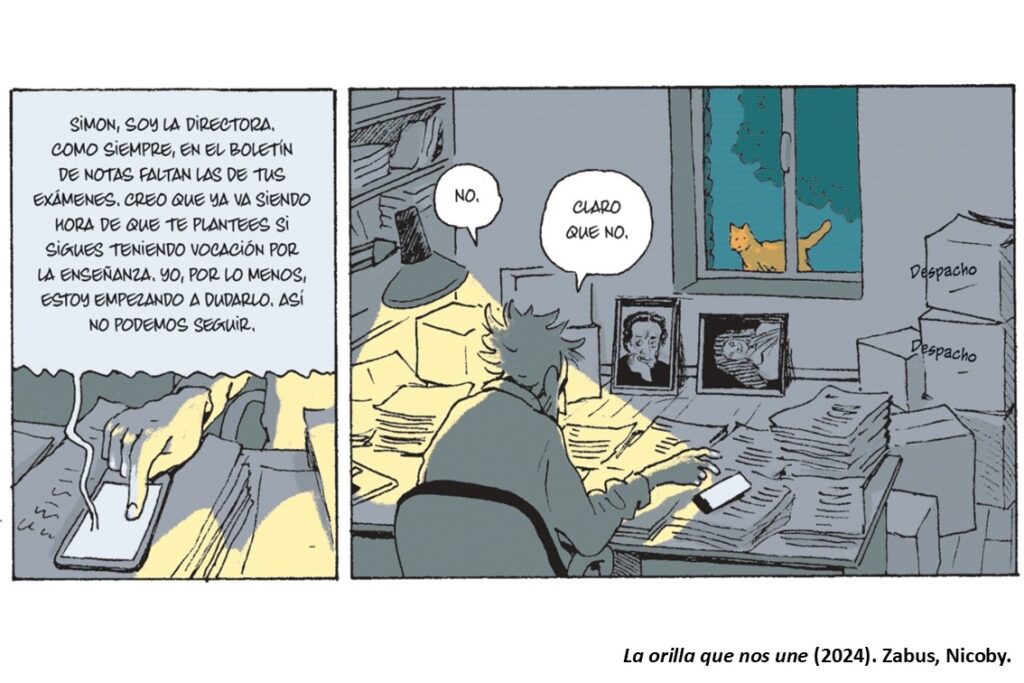 Redes humanas frente al agotamiento docente y el aislamientoElephant Books publica la novela gráfica La orilla que nos une, una historia coral protagonizada por seis personas que viven a orillas del río Mosa (Bélgica) para reflejar cómo las conexiones comunitarias ayudan a superar las crisis personales y el desgaste profesional.